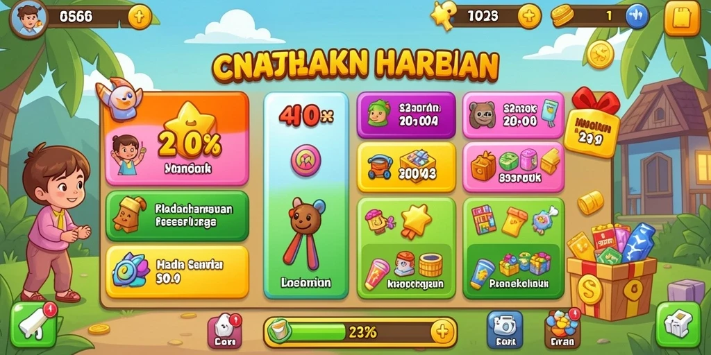 Screenshot menampilkan layar utama permainan ABC33.