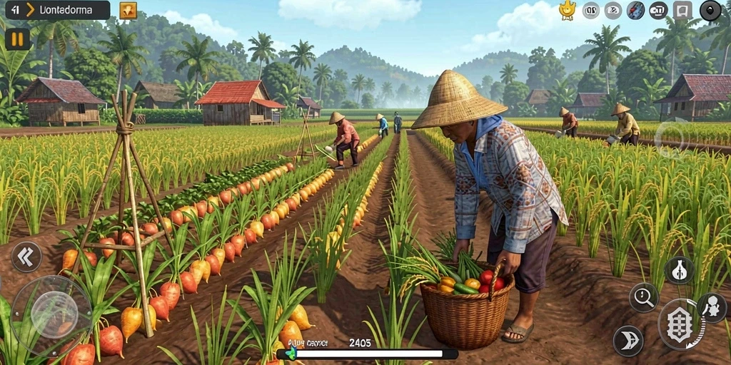 Screenshot menunjukkan karakter utama dalam aksi berani.
