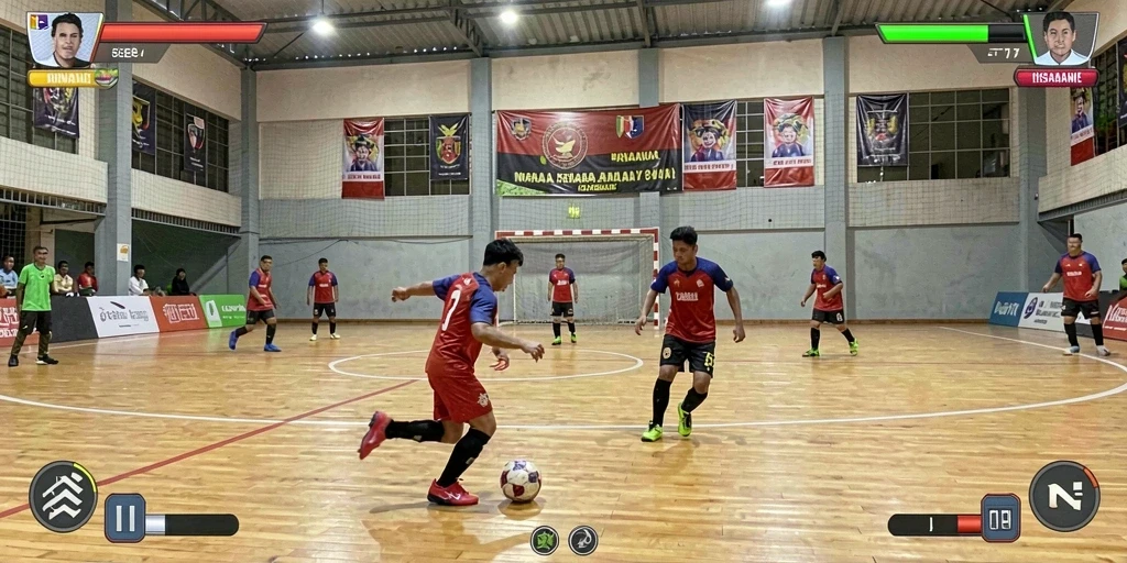 Tampilan utama yang penuh warna dan interaktif.