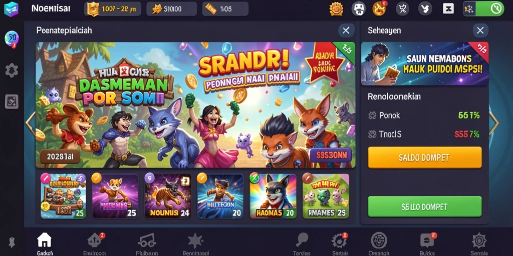 Tampilan grafis permainan yang memukau dan detail.