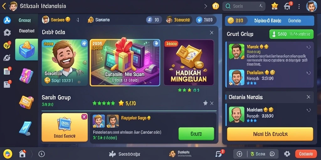 Tampilan antarmuka yang modern dan menarik.